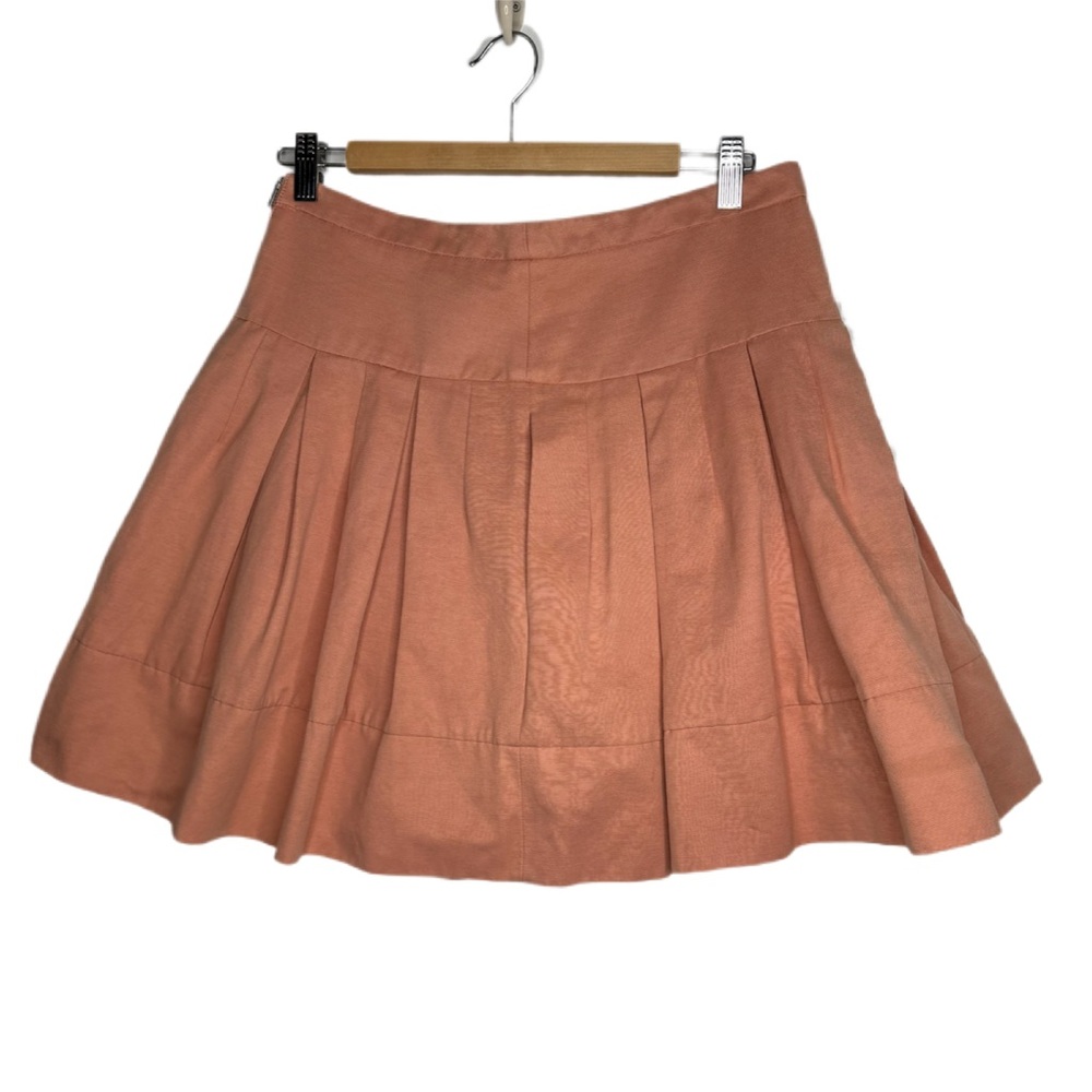 BCBG Pleated Blush Aria Skirt M